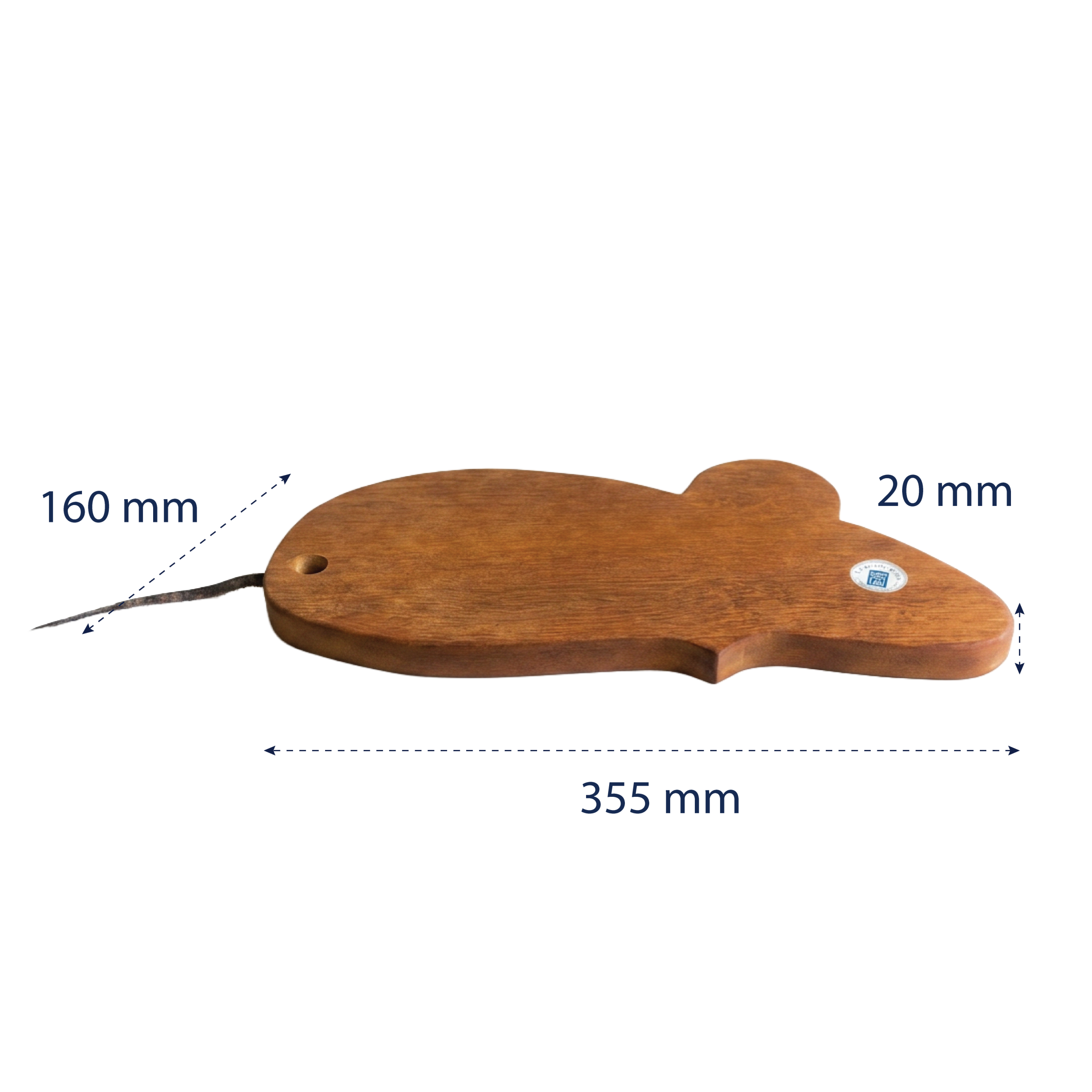 Le Petit Serve - Wooden Cheese Serving Board - Dimensions